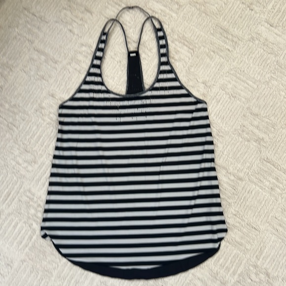 Lululemon Water Bound Singlet Apex Stripe Printed Black Dune tank, Medium 8-10 - Picture 6 of 16